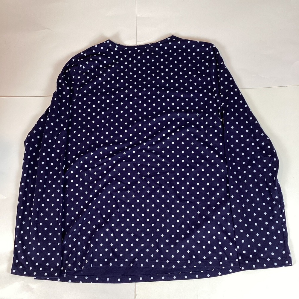 Croft & Barrow Womens T Shirt Top Size M Medium Long Sleeve Sleep Polka Dot - Picture 5 of 7